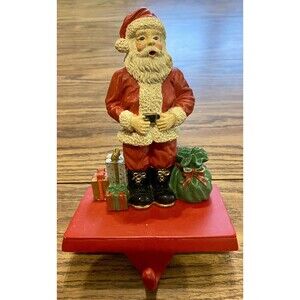 Grandeur Noel Santa Claus Weighted Stocking Holder Gifts Traditional